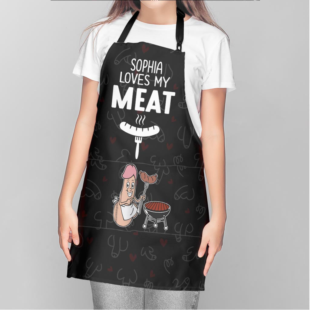 My Wife Loves My Meat - Personalized Couple Apron
