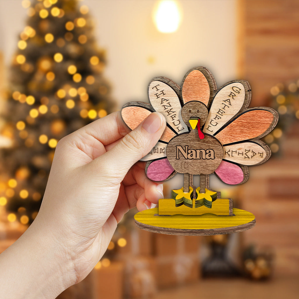 Thankful Grandma - Personalized Farmer Freestanding Wood Plaque