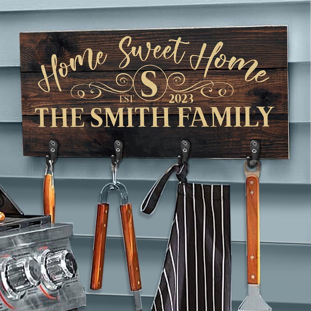 Home Sweet Home - Personalized Housewarming Key Rack