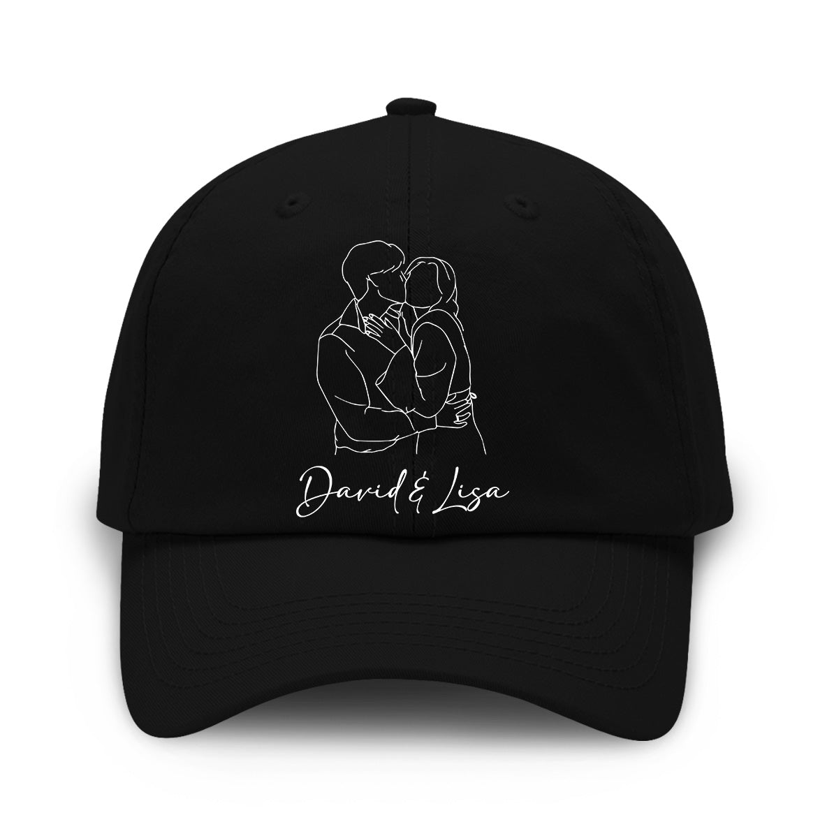 Custom Photo - Personalized Couple Embroidered Classic Cap