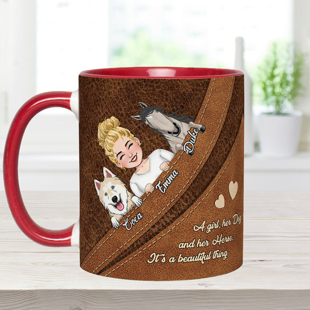 What A Beautiful Thing - Personalized Horse Accent Mug