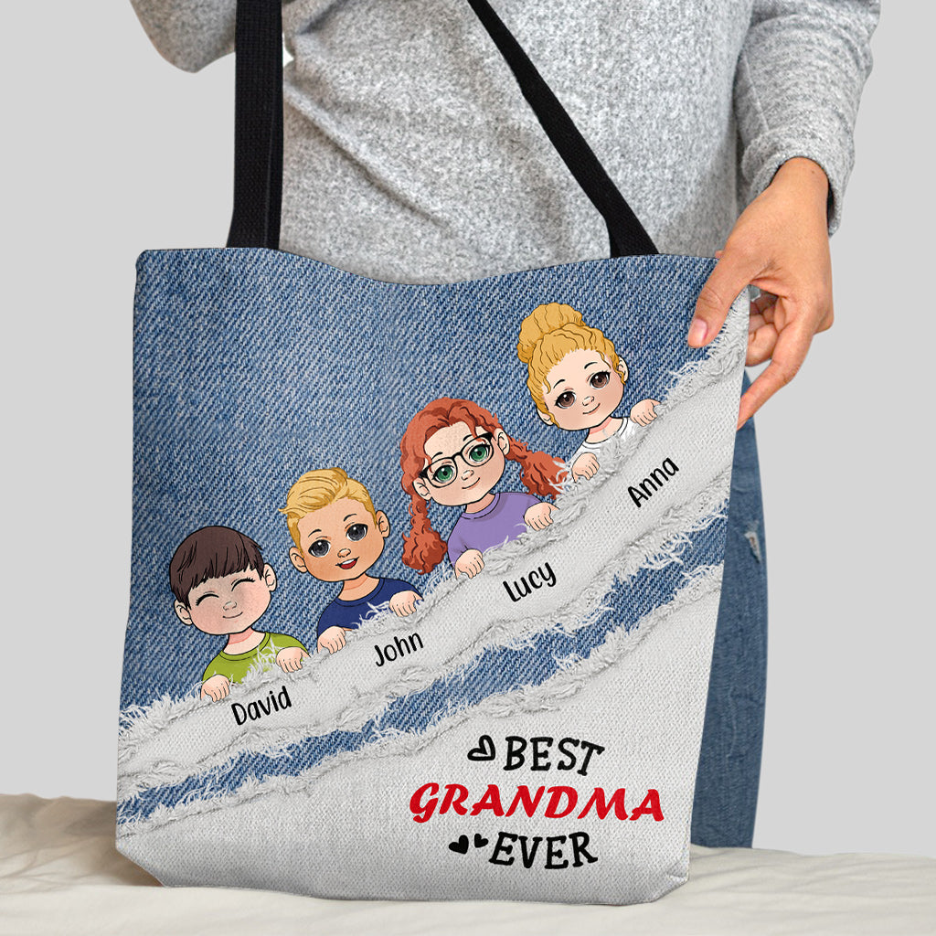 Best Grandma Ever - Personalized Grandma Tote Bag
