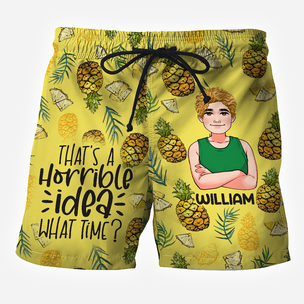 That's A Horrible Idea - Personalized Sea Lover Hawaiian Shirt & Men Shorts