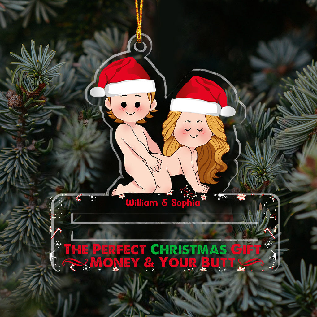 The Perfect Christmas Gift - Personalized Couple Transparent Ornament