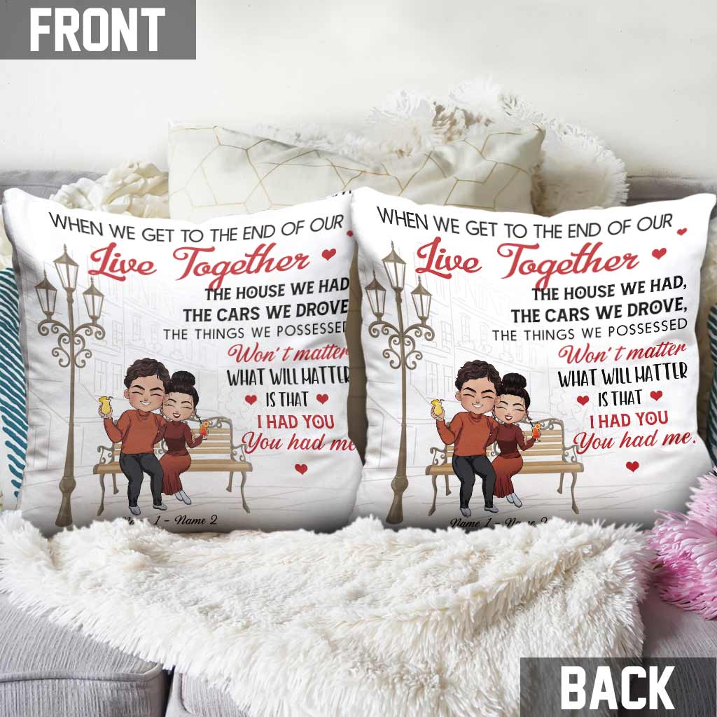 The Day I Met You Love Couple - Personalized Couple Throw Pillow