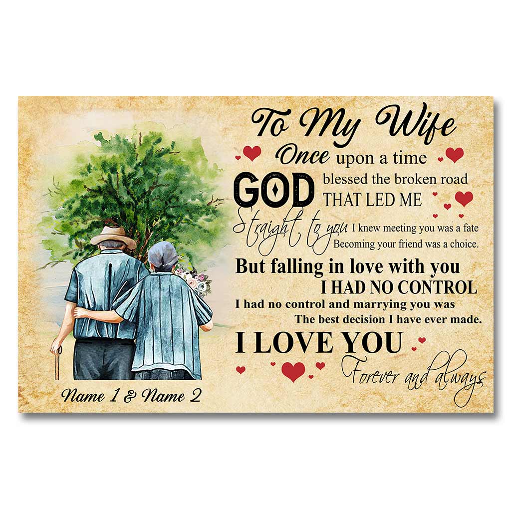 God Blessed The Broken Road - Personalized Couple Poster