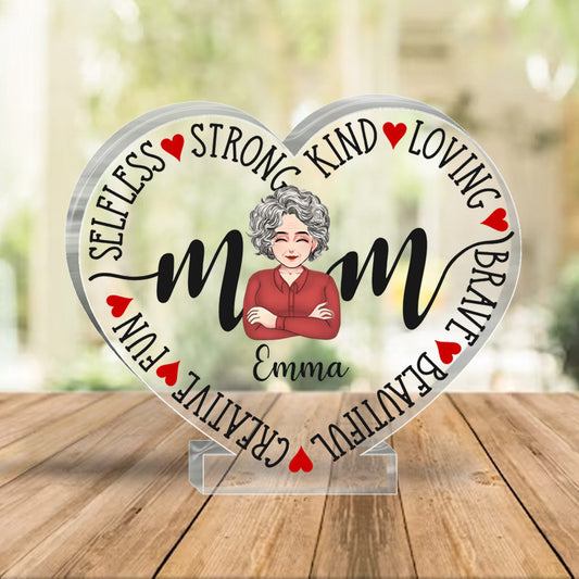 Mom - Personalized Mother's Day Mother Custom Shaped Acrylic Plaque
