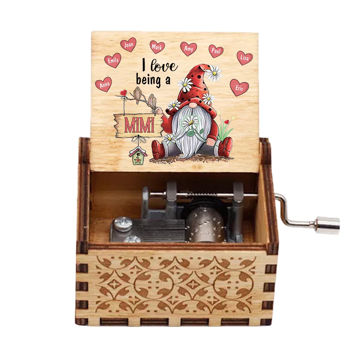 Love Being A Nana - Personalized Mother's Day Grandma Hand Crank Music Box