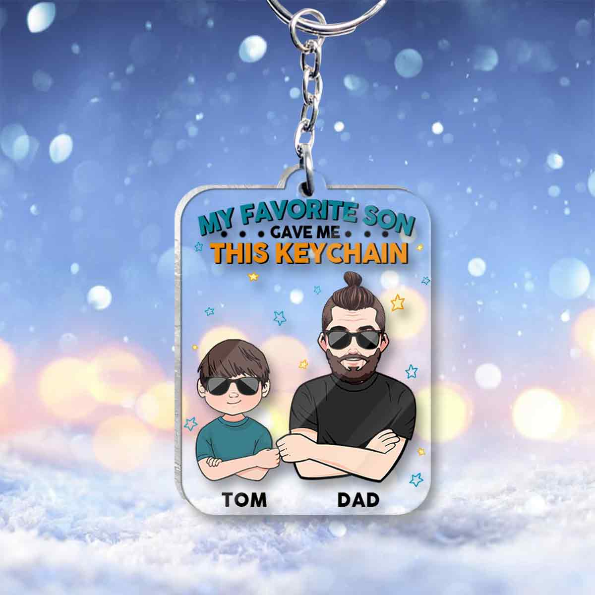 My Favorite Child - Personalized Father Transparent Keychain
