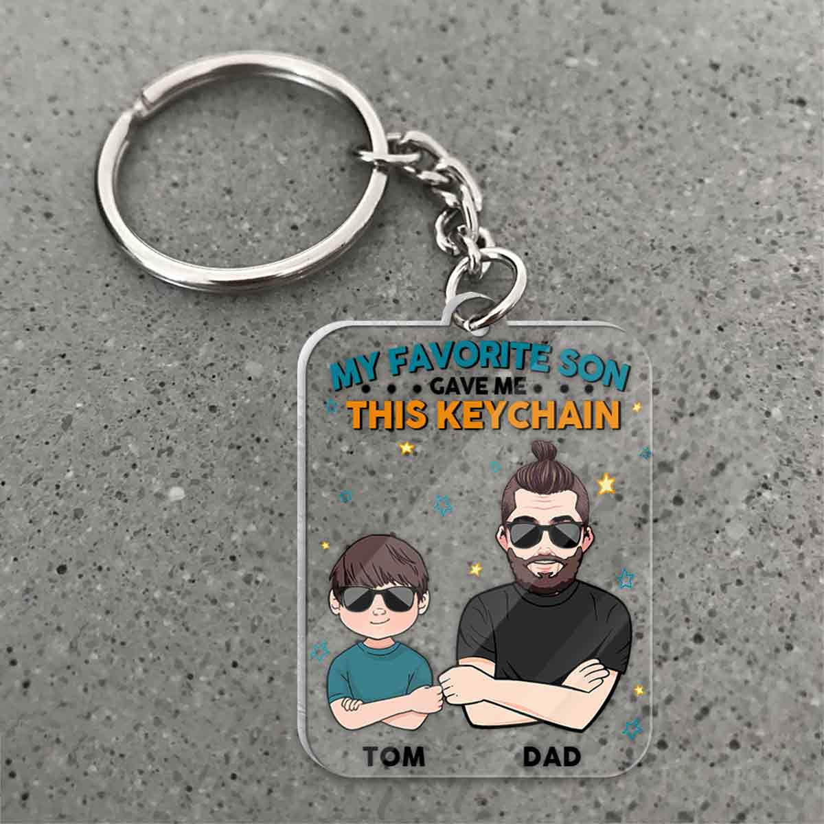 My Favorite Child - Personalized Father Transparent Keychain