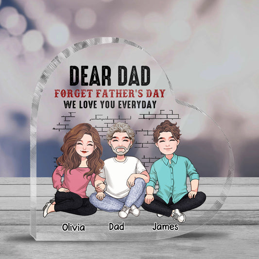 Dear Dad - Personalized Father's Day Father Custom Shaped Acrylic Plaque