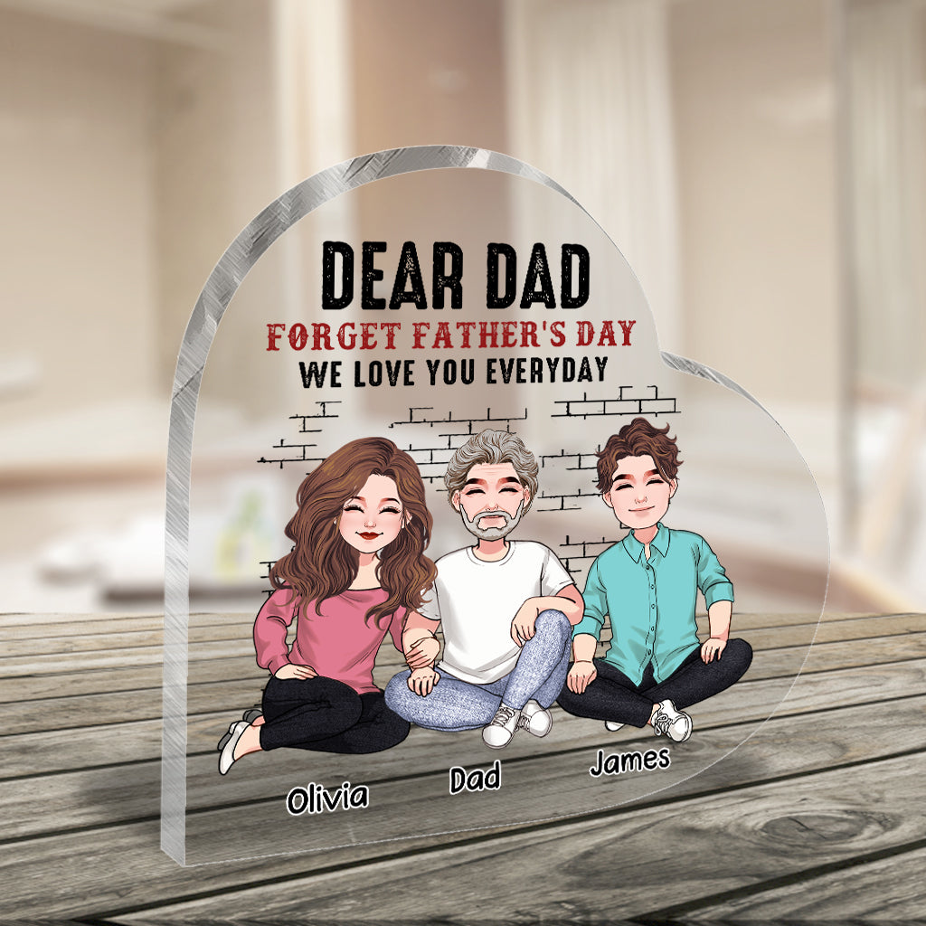 Dear Dad - Personalized Father's Day Father Custom Shaped Acrylic Plaque