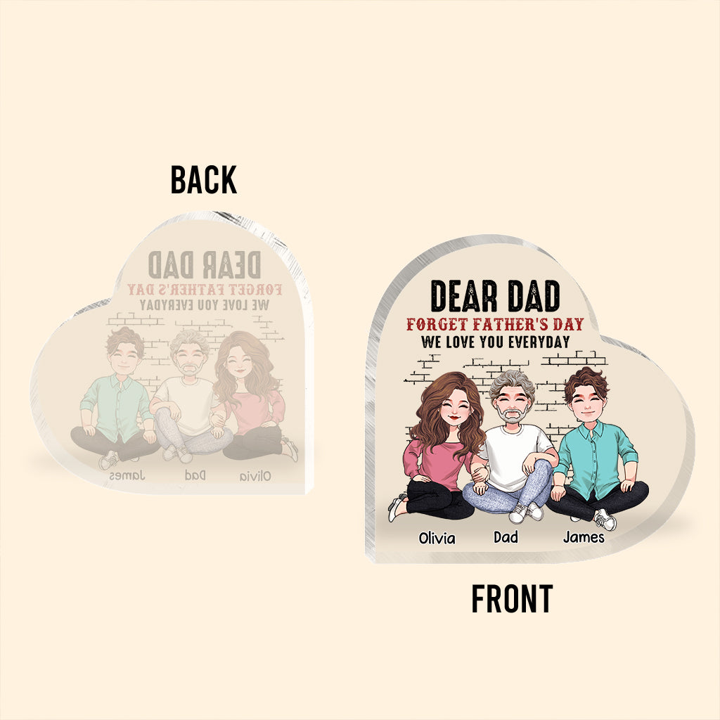 Dear Dad - Personalized Father's Day Father Custom Shaped Acrylic Plaque