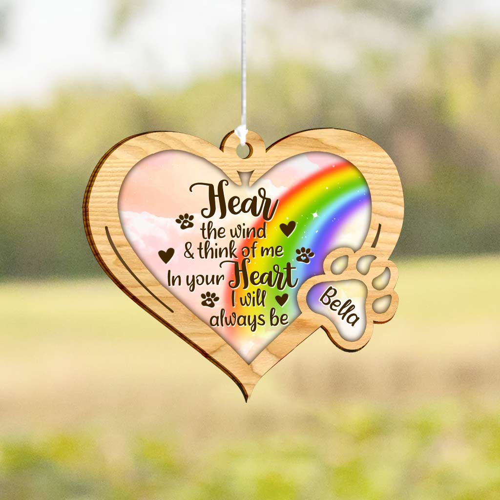 Hear The Wind And Think Of Me - Personalized Dog Wind Chime