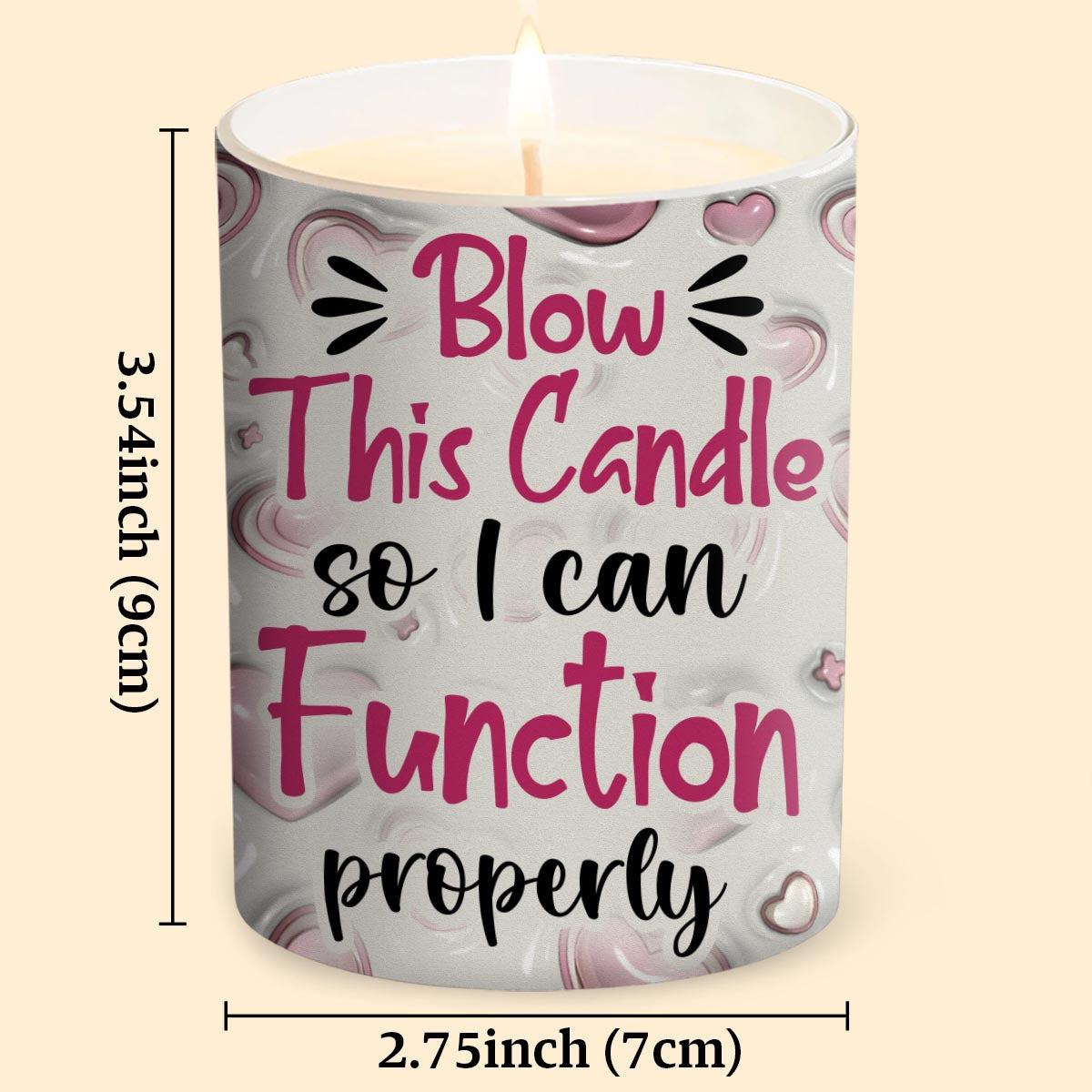 Blow So I Can - Personalized Couple Candle With Wooden Lid