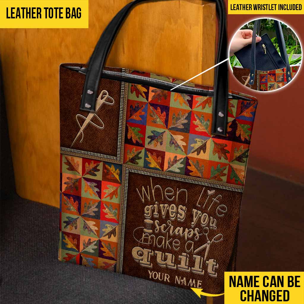 When Life Gives You Scraps - Quilting Personalized Tote Bag