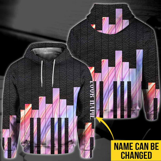Personalisiertes T-Shirt und Hoodie mit Musik- und Klaviermotiv