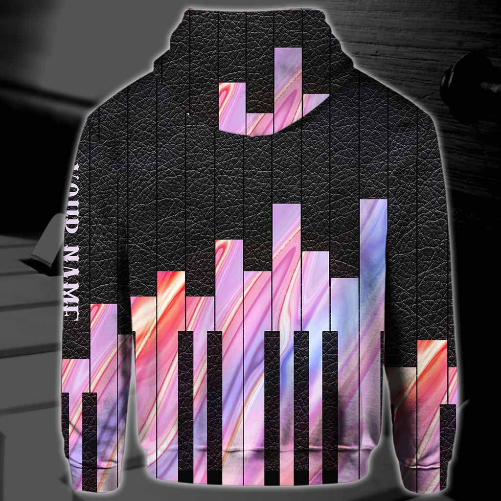 Personalisiertes T-Shirt und Hoodie mit Musik- und Klaviermotiv