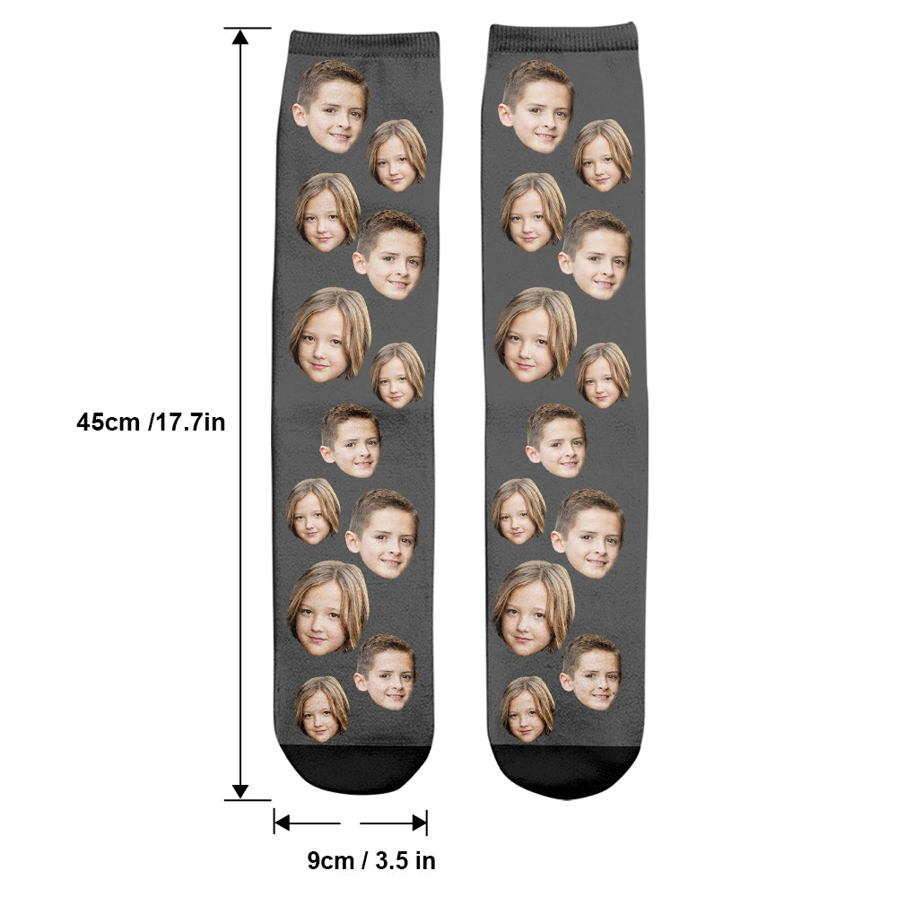 Custom Face - Personalized Sibling Socks