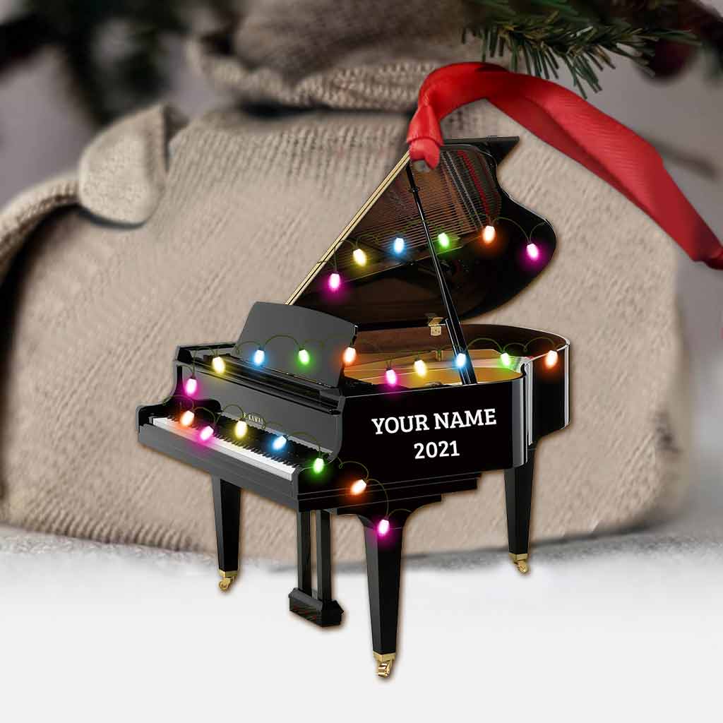 Klavier - Personalisierter Weihnachtsschmuck (beidseitig bedruckt)