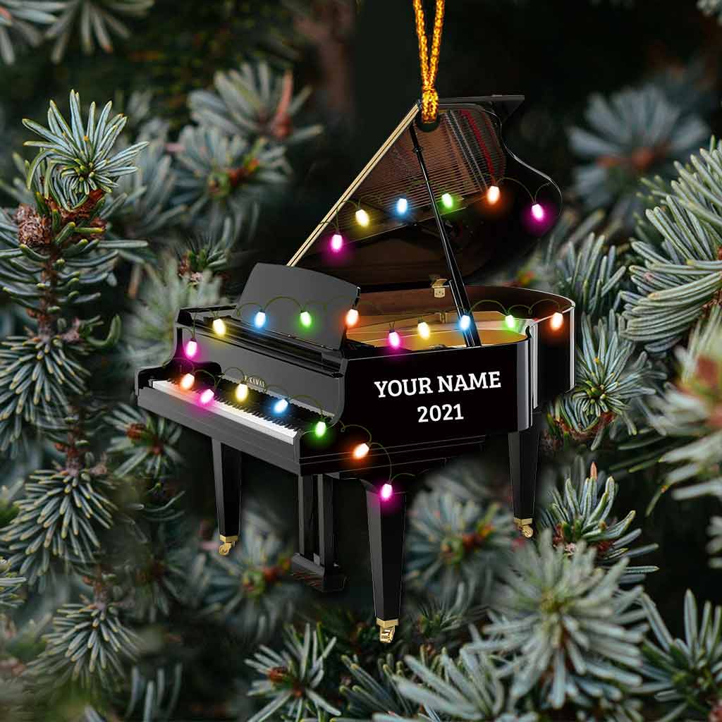 Klavier - Personalisierter Weihnachtsschmuck (beidseitig bedruckt)