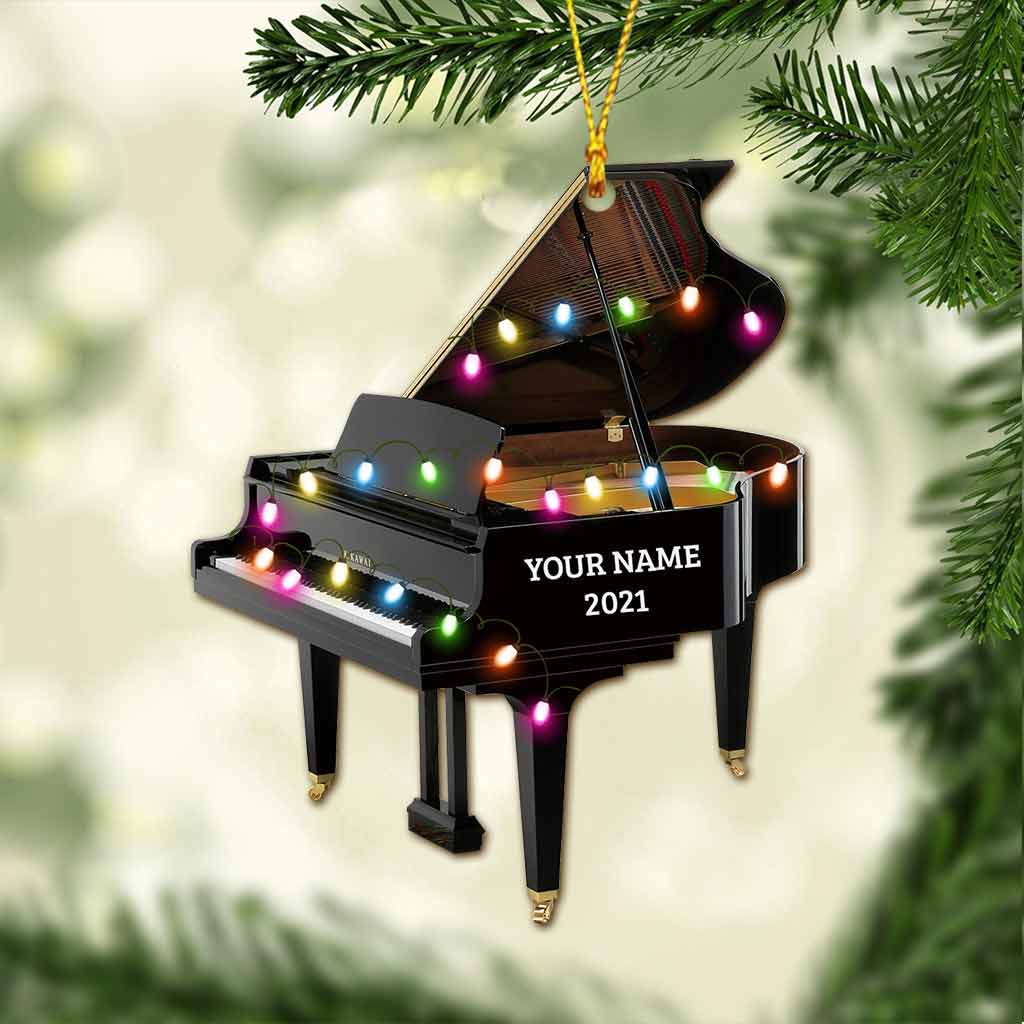 Klavier - Personalisierter Weihnachtsschmuck (beidseitig bedruckt)