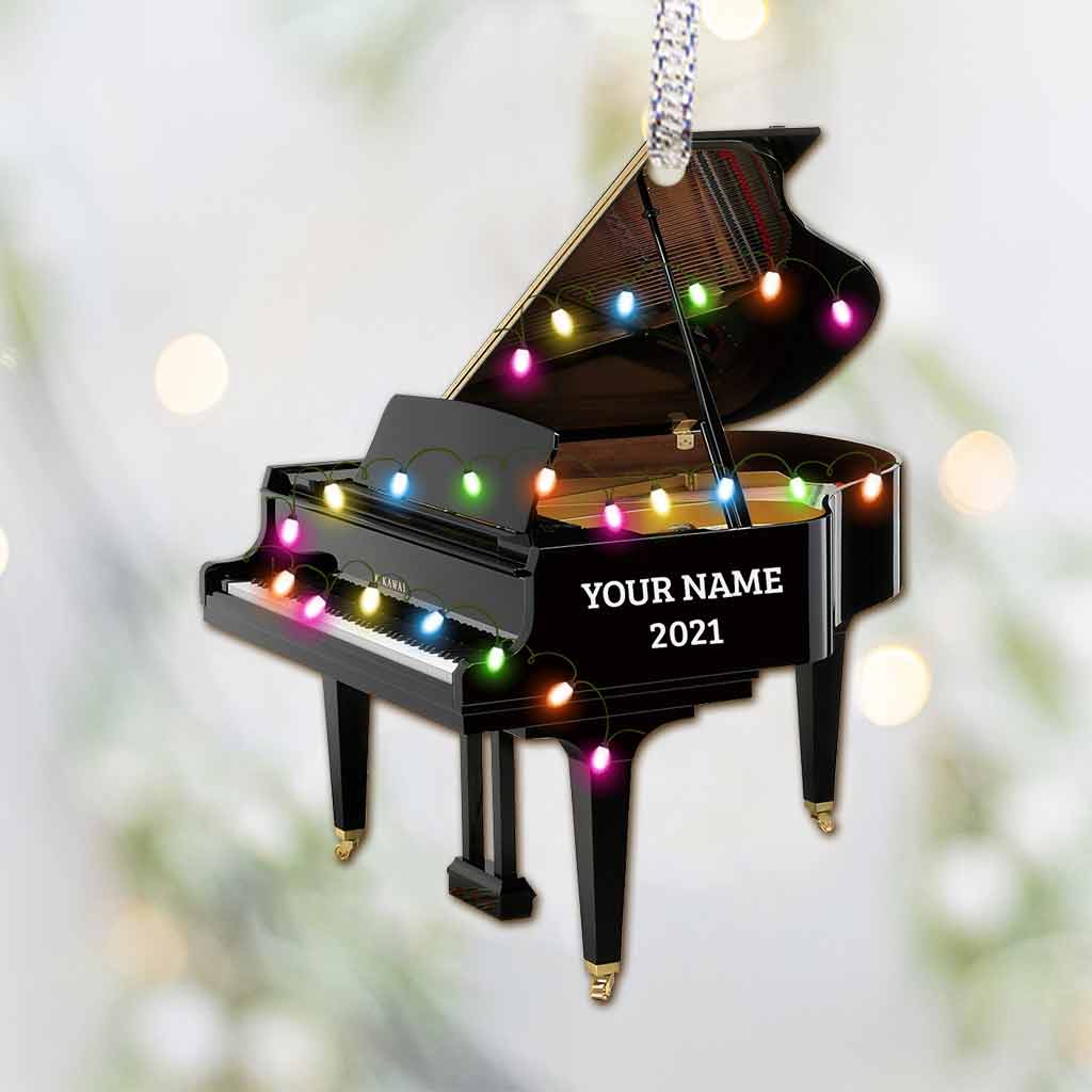 Klavier - Personalisierter Weihnachtsschmuck (beidseitig bedruckt)