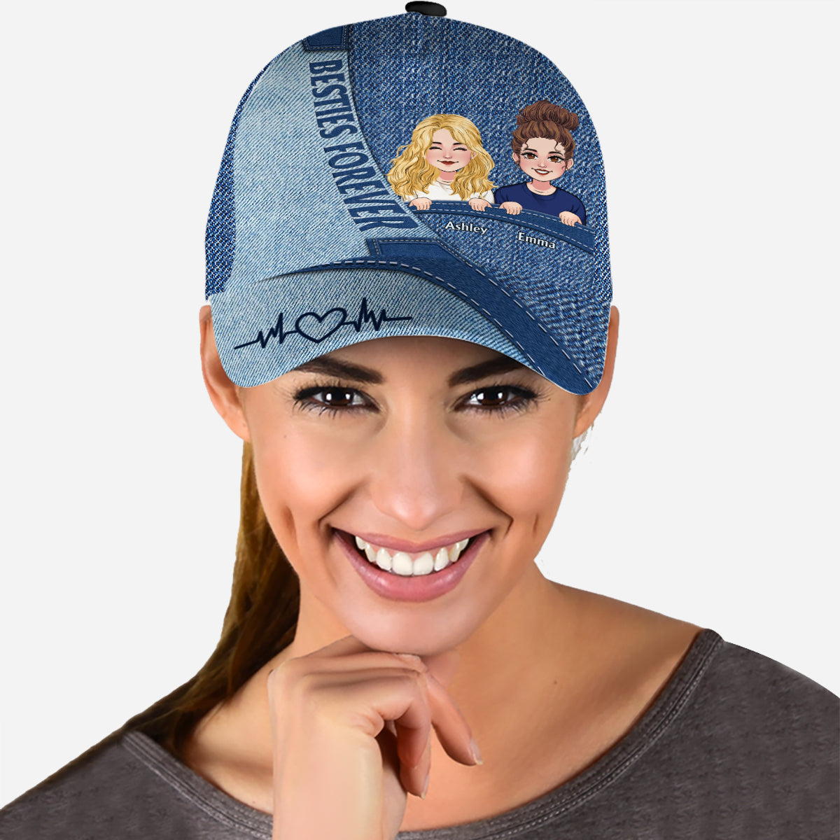 Besties Forever - Personalized Bestie Classic Cap