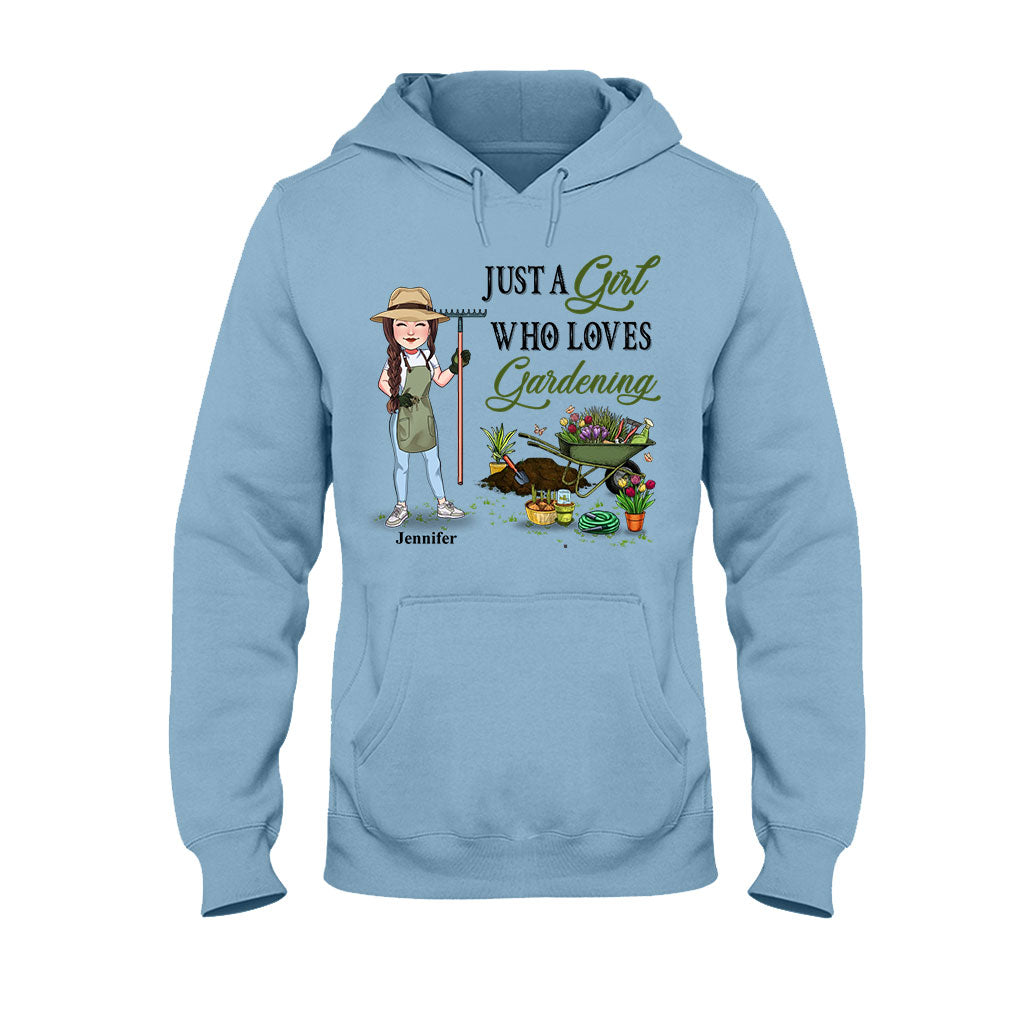 Just A Girl Who Loves Gardening - Personalized Gardening T-shirt & Hoodie