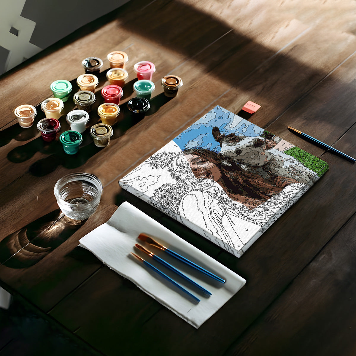 Benutzerdefiniertes Foto – Personalisiertes Malen-nach-Zahlen-Set mit Hund