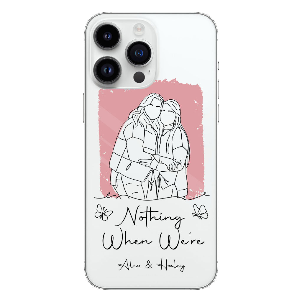 Nothing Makes Sense When We're Apart - Personalized Bestie Clear Phone Case