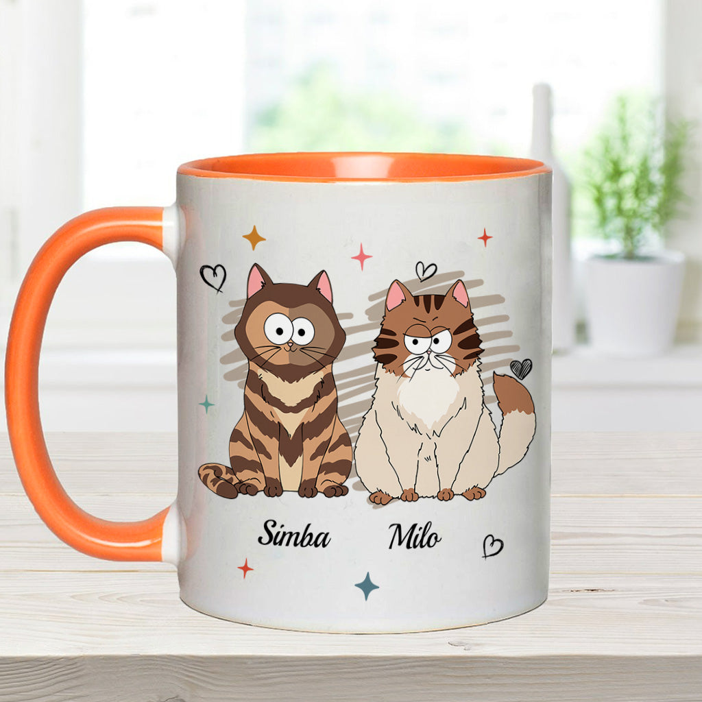 In My Dog/ Cat Mom Era - Personalized Cat Accent Mug