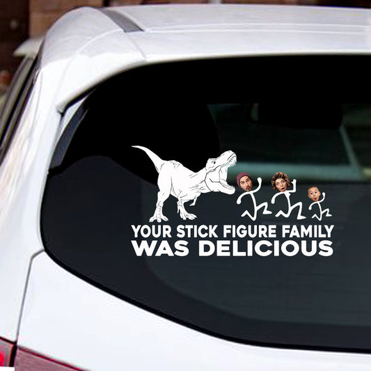 T-rex Doesn't Care - Dinosaur gift for friend, mom, dad, husband, wife, girlfriend, boyfriend - Personalized Decal Full