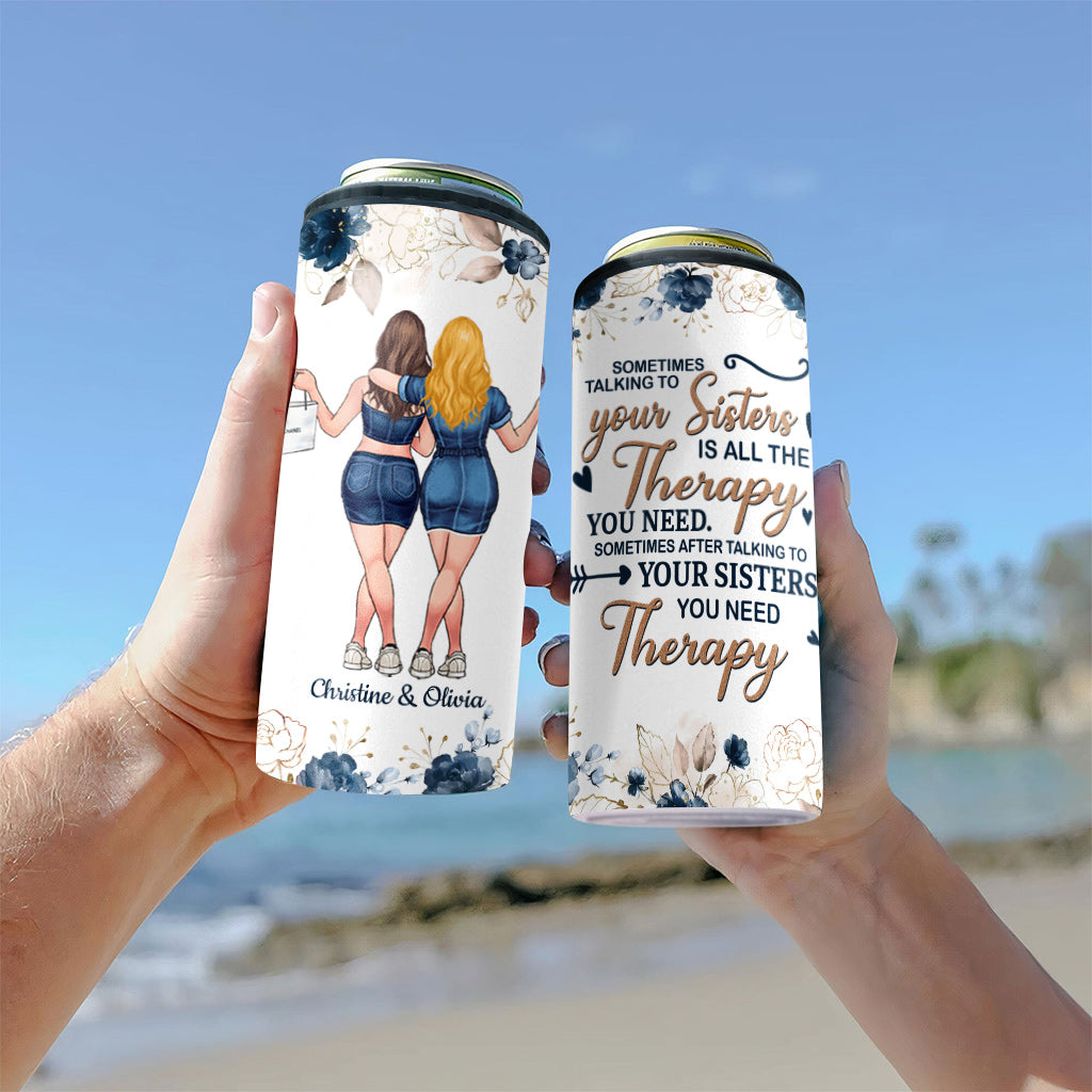 Talking To Your Sister - Personalized Bestie Can Cooler