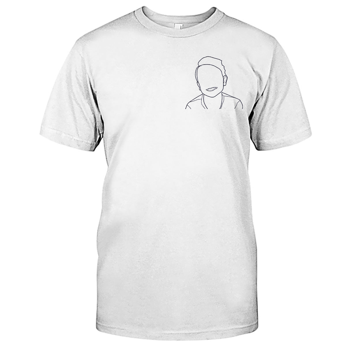 Custom Line Art - Personalized Kid Embroidered T-shirt