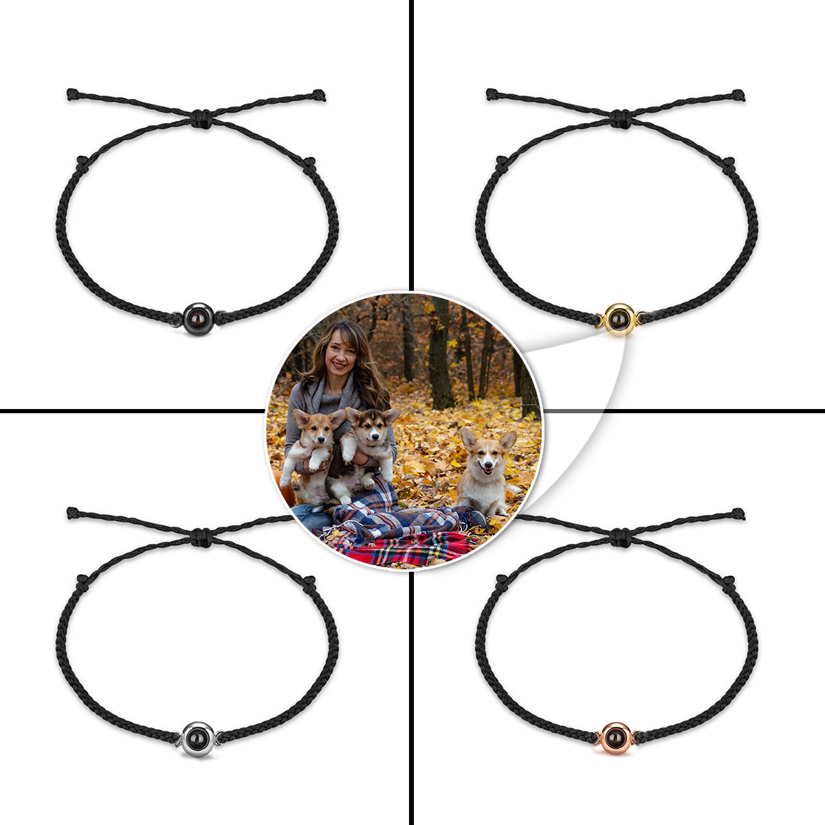 Bracelet à projection de chien personnalisé pour amoureux des chiens