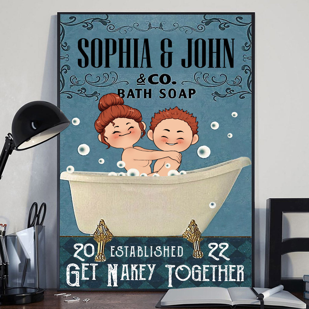 Get Nakey - Personalized Couple Canvas And Poster