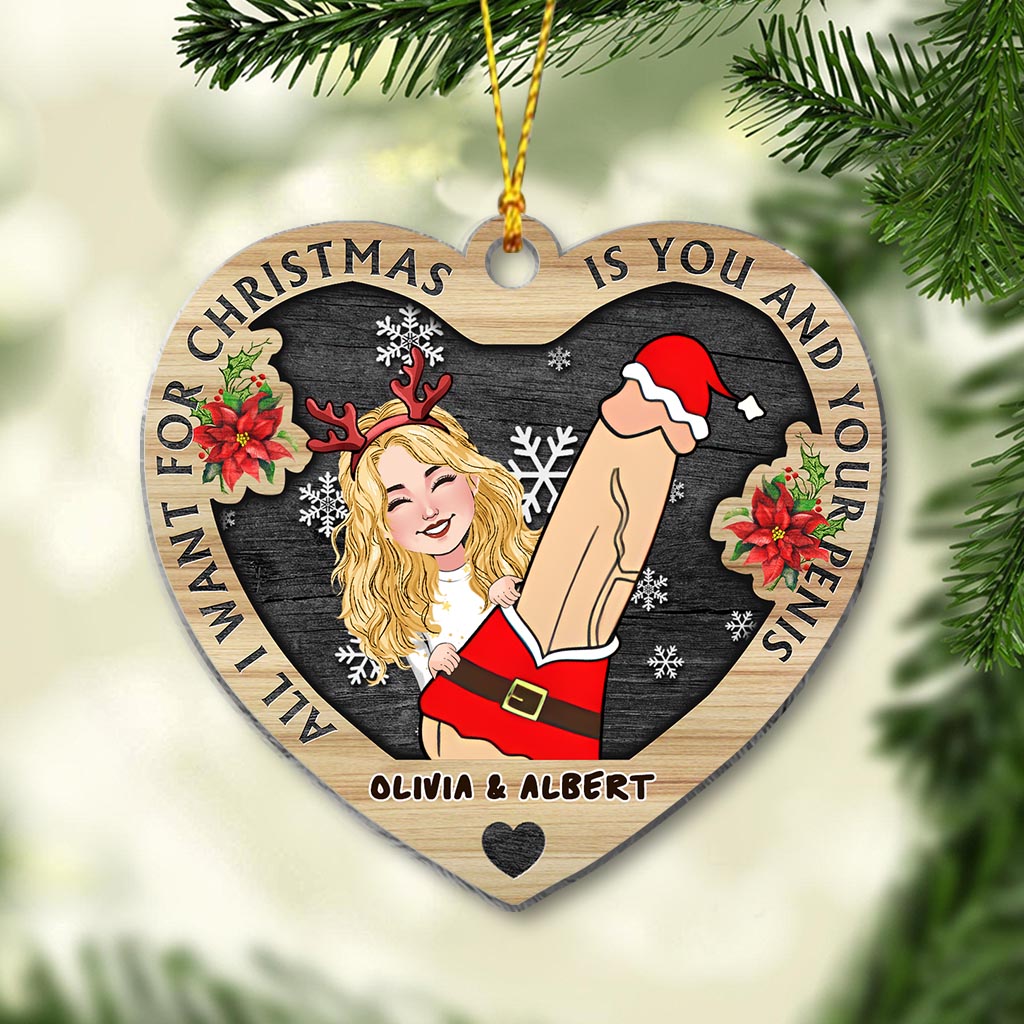 All I Want For Christmas Is You - Personalized Couple Ornament