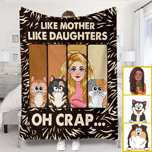 Telle mère, tel père, telle fille, tel fils : chats, chiens, amoureux des animaux - Couverture personnalisée pour chat