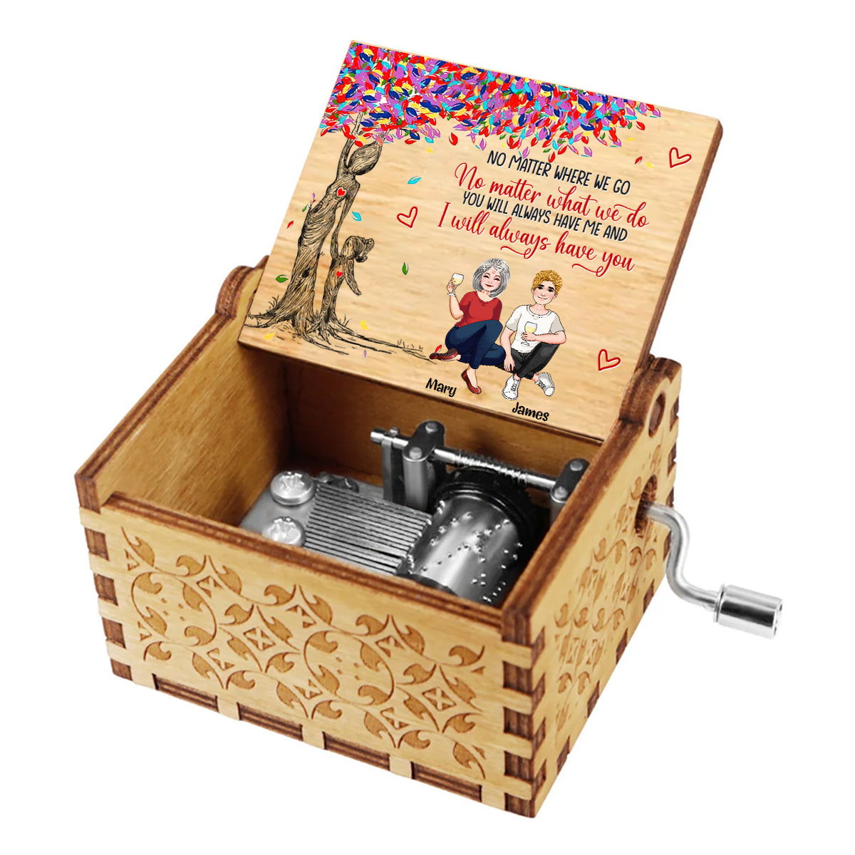 You're My Sunshine - Gift for mom, grandma, son, granddaughter, grandson, daughter - Personalized Hand Crank Music Box