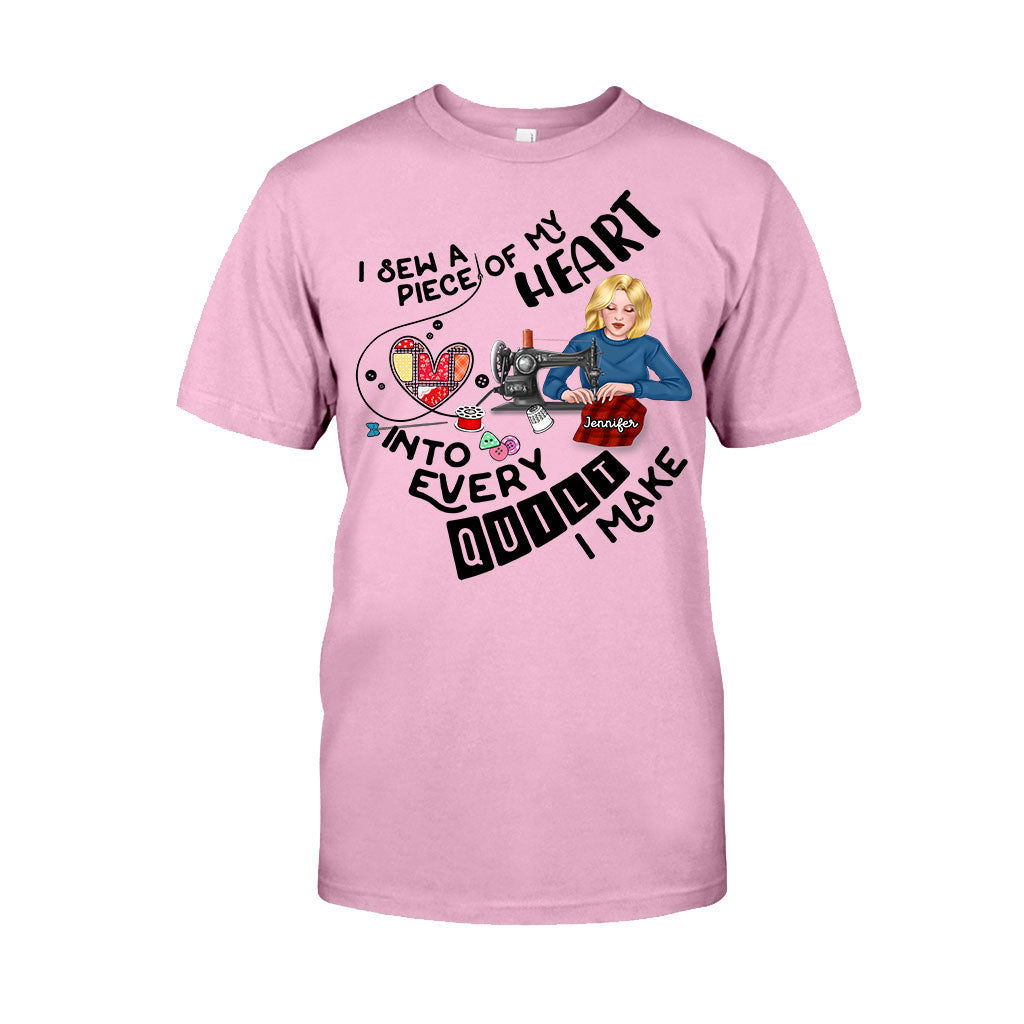 Je couds un morceau de mon cœur - T-shirt et sweat à capuche personnalisés