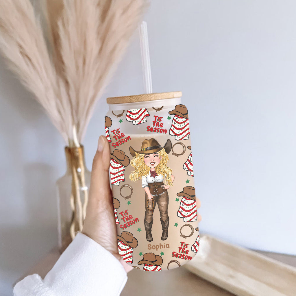 Tis The Season - Personalized Horse Can Glass