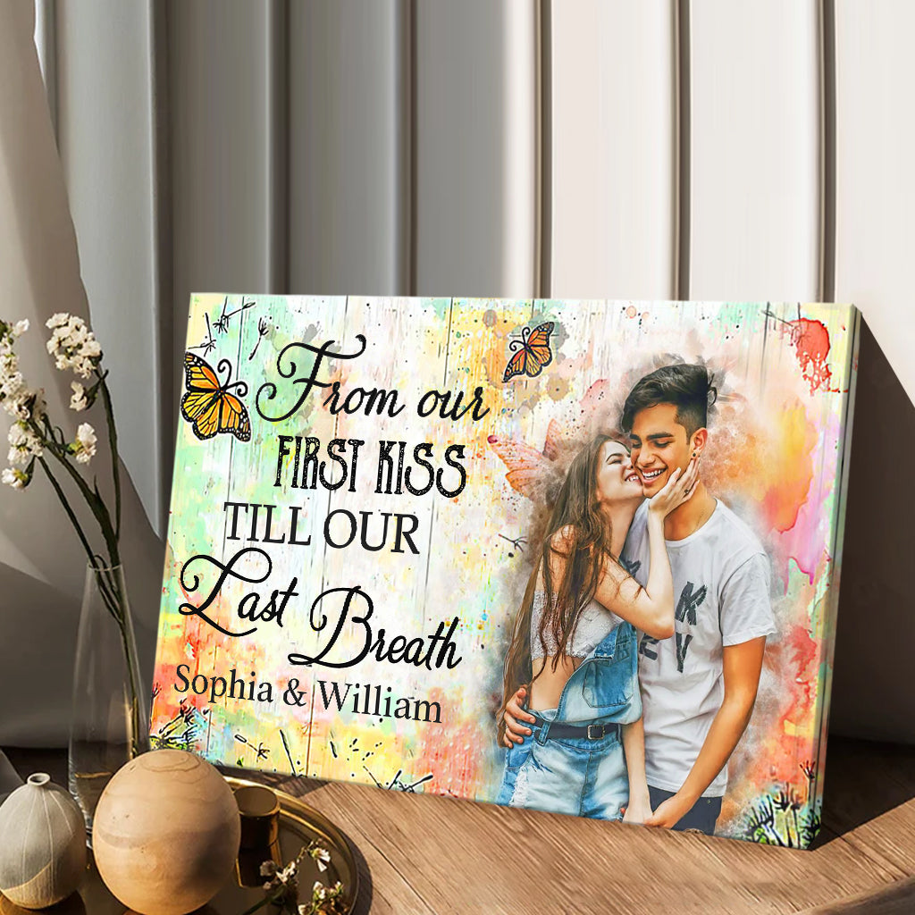 Watercolor Couple - Personalized Couple Canvas And Poster