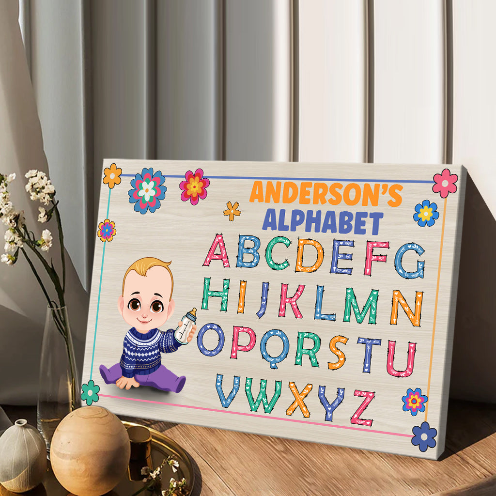 Alphabet Poster - Personalized Kid Canvas And Poster