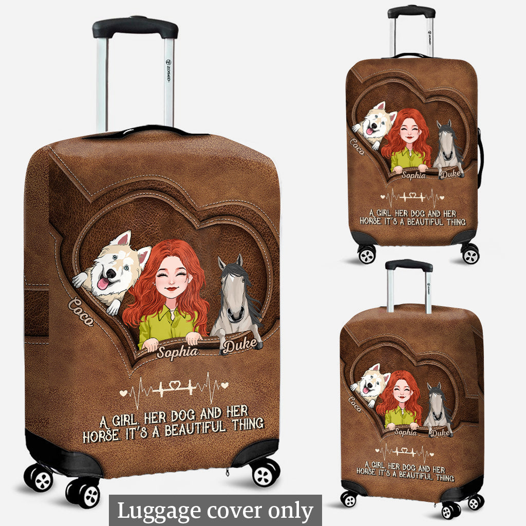 Positive Affirmations Butterfly - Personalized Butterfly Luggage Cover