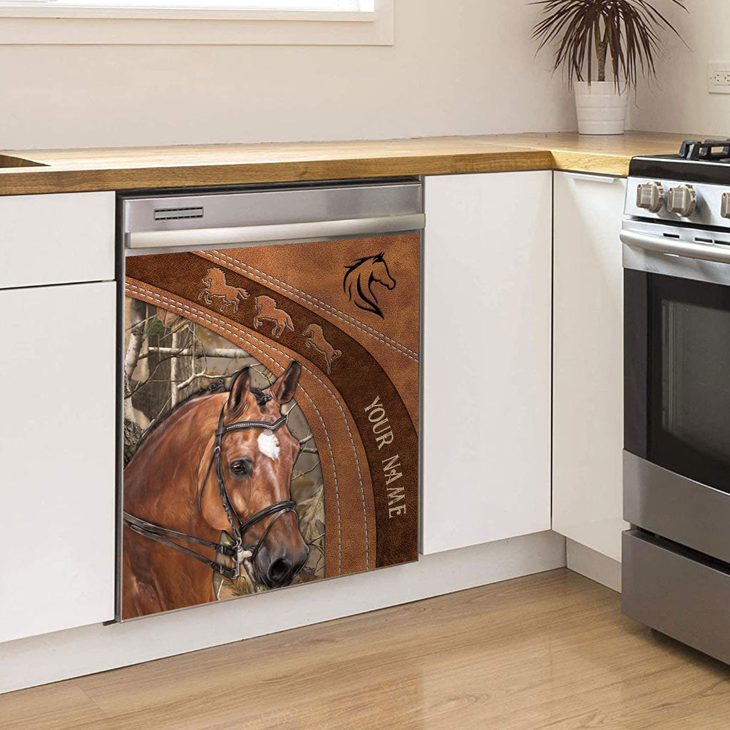 Love Horses - Personalized Horse Dishwasher Cover