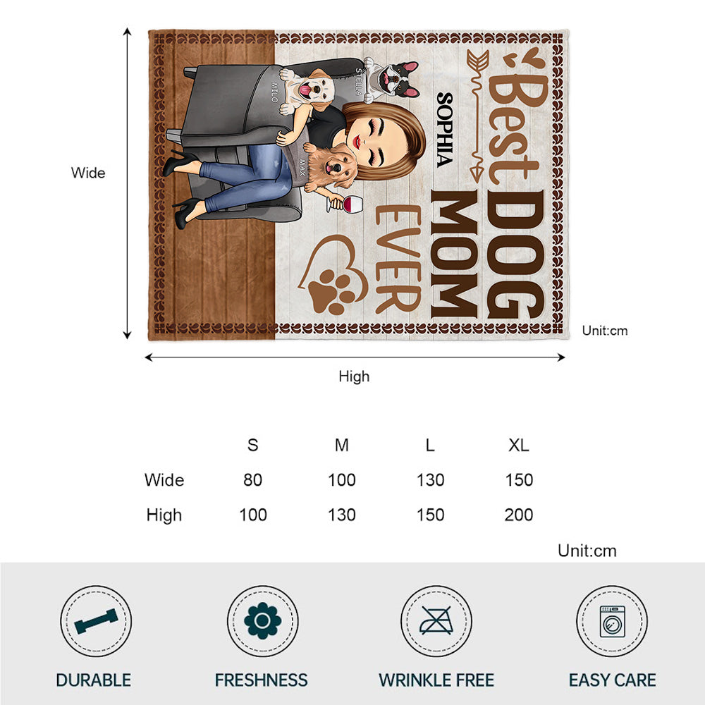 Die beste Hundemama aller Zeiten – personalisierte Decke