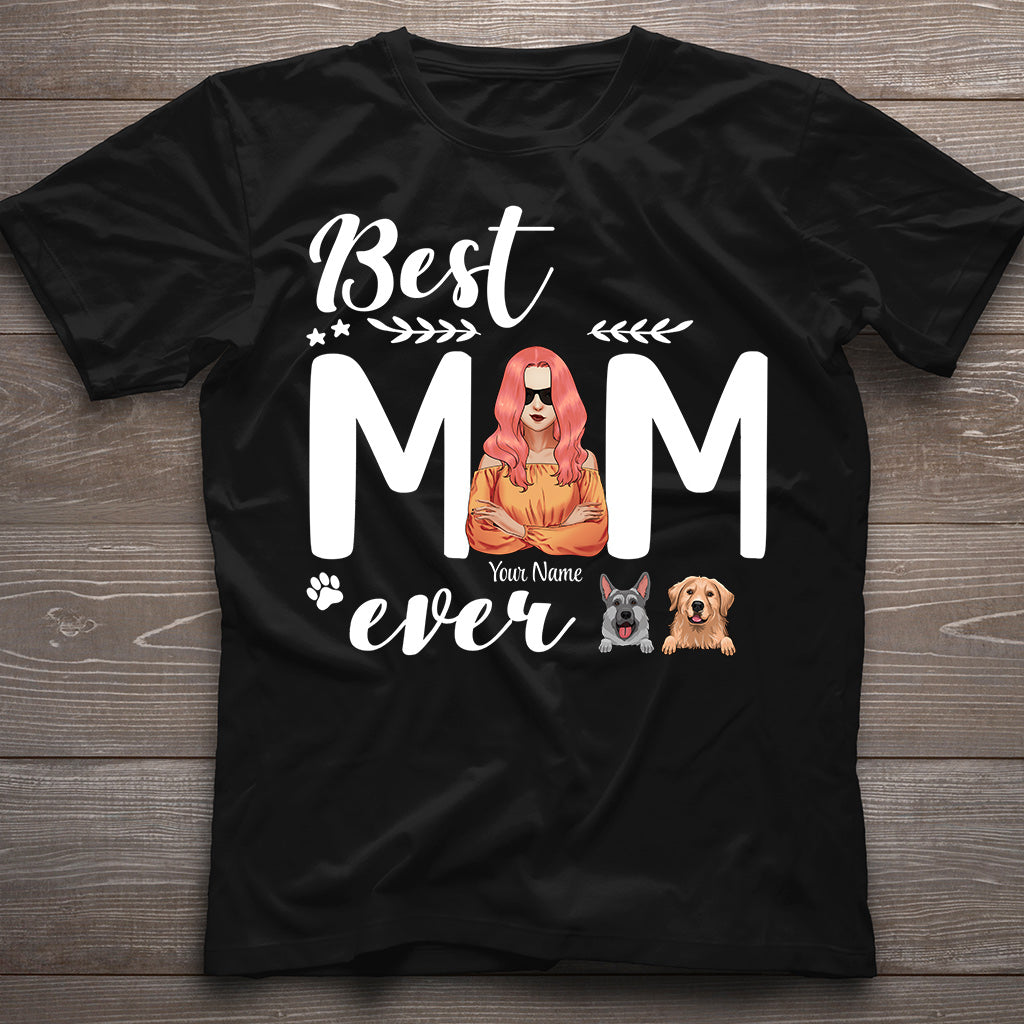 Die beste Hundemama aller Zeiten – personalisiertes T-Shirt und Hoodie