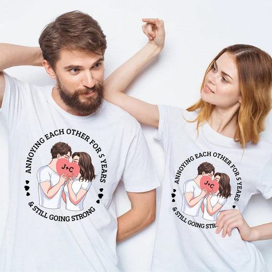 Annoying Each Other For Years And Still Going Strong - Personalized Couple Couple T-shirt and Hoodie