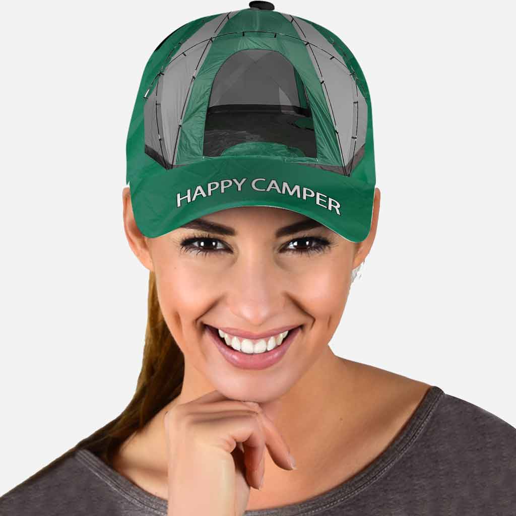 Happy Camper Cap With Printed Vent Holes